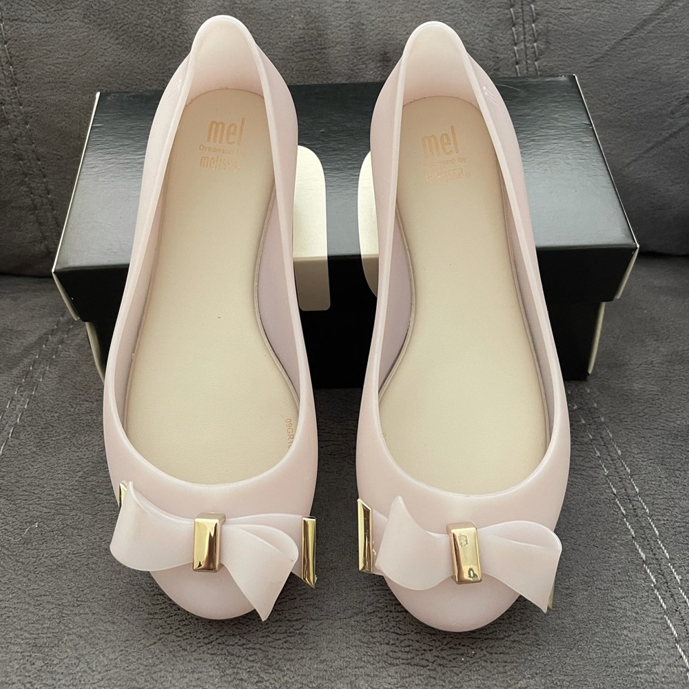 Mini Melissa girls ballet flats - beige